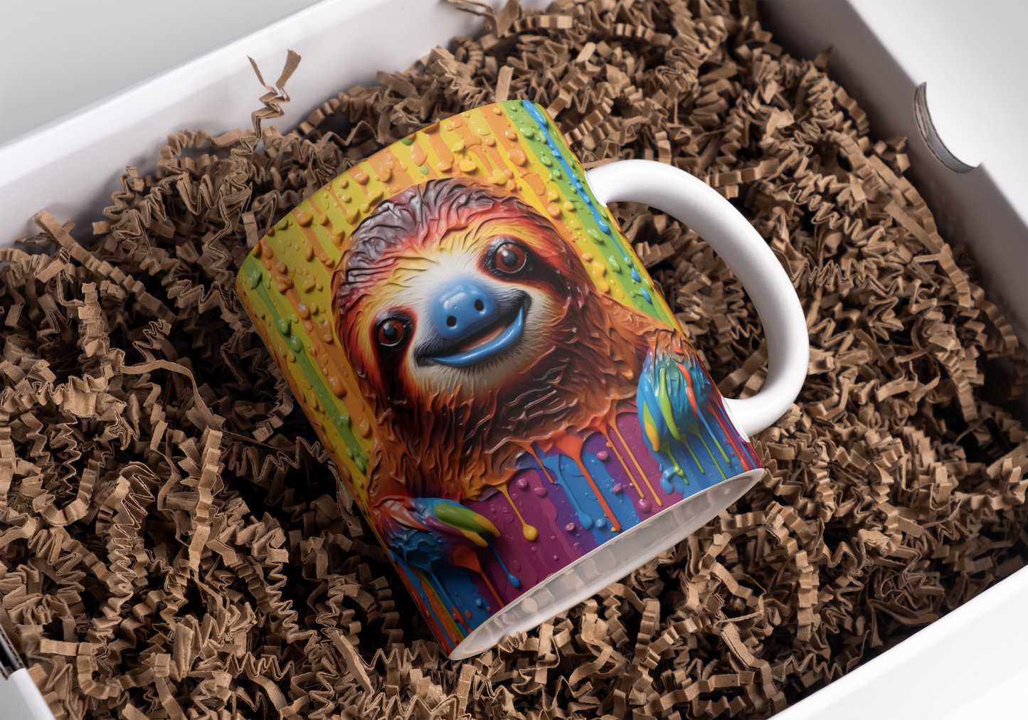 Colorful Sloth - 15oz coffee mug