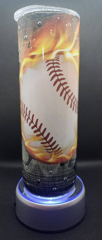 Flaming Baseball - 20 oz Tumbler